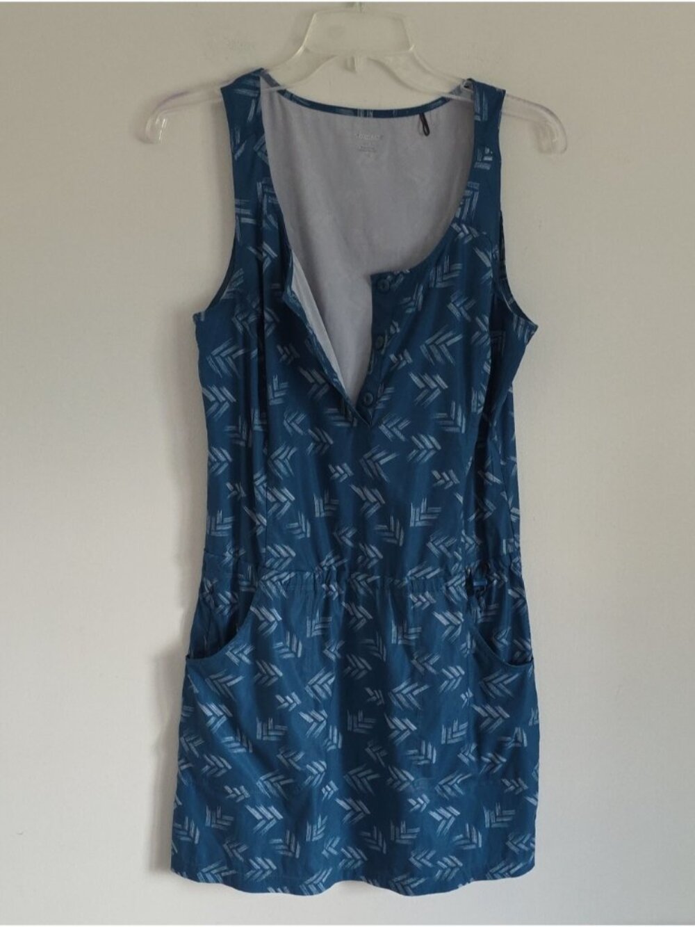 TOAD&CO | Gemma Dress Teal Blue Green Sleeveless Travel Sz S